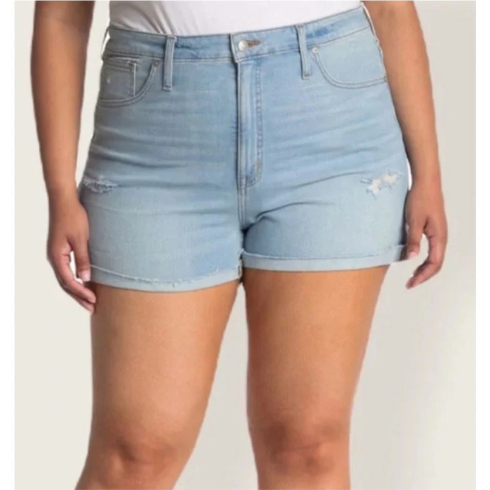 Madewell High Rise Denim Rolled Hem Shorts 33
